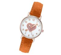 Luminouse Women's Wrist Watch Watch Easy Read Dial an Arrrow Through The Heart Leather Watch Round Watch for Women Birthday Light up Watches (B, One Size)