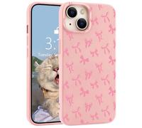 LuminousGuard Liquid Silicone Case for iPhone 7/8/SE 2020 Phone Case Pink | Cute, Kawaii, Bow, Slim Fit, Soft Gel Rubber, Protective, Phone Cover, for Women Girls