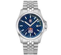Luminox Atacama Field Red Bull Ampol Racing Men's Watch, 43mm Steel Case, Blue Chequered Dial, Swiss Quartz, Limited Edition