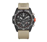 Luminox Bear Grylls Master Survival Watch, 45mm CARBONOX+ Case, Black Dial, Chronograph, 300M Water Resistant, Sapphire Crystal, Beige Rubber Strap, Outdoor Adventure Timepiece