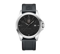 Luminox - G Patagonia Steel - Mens Watch 43 mm - Military Watch - Date Function - 100m Water Resistant - Different Variations - Mens Watches - Made in Switzerland, Case:Silver, Dial:Black, Band:Black