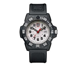 Luminox new NavySEAL carbon compound 3500 series Watch with carbon compound Case Silver|Gray Dial and PU Black Strap XS.3507