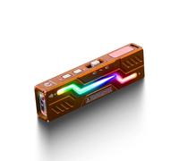 LUMINTOP MoonBox 3.0 1200LM 116M Range Multi-Functional Smart Flat EDC Flashlight LED Screen Mini UV Light USB-C Charging Powerful Magnetic Side Work Light