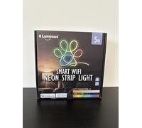 Luminus WiFi Flexible Neon Strip Rope Light 5m with Smart Control, Works with Google Home and Alexa, Tuneable White and Colours, Christmas and Home Decoration, App, Mode-Music Rhythm