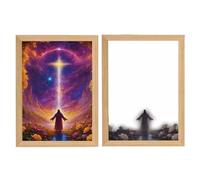 Luminworkes Jesus Lamp - 12.5in Painting Jesus Nightlight, Miraclelamp Jeesus Light Up Picture, 4D LED Christ Frame Light, Illuminated Je-sus Picture Church Laamp for Decorative, Light Up Your Nights