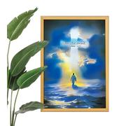 Luminworkes Jesus Lamp - 12.5in Painting Jesus Nightlight, Miraclelamp Jeesus Light Up Picture, 4D LED Christ Frame Light, Illuminated Je-sus Picture Church Laamp for Decorative, Light Up Your Nights