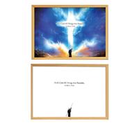 Luminworkes Jesus Lamp - 8.7in Painting Jesus Nightlight, Miraclelamp Jeesus Light Up Picture, 4D LED Christ Frame Light, Illuminated Je-sus Picture Church Laamp for Decorative, Light Up Your Nights
