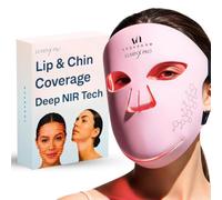 LuminX Pro LED Red Light Therapy Mask for Wrinkles & Acne (Light Pink)