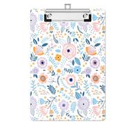 Luminzo A5 Clipboard (6x9 / 15x23cm) with Low-Profile Clip - Compact Board for Students, NHS Staff & Home Use | Homework Helper & Note Organizer, Cute Flowers