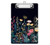 Luminzo A5 Clipboard (6x9 / 15x23cm) with Low-Profile Clip - Compact Board for Students, NHS Staff & Home Use | Homework Helper & Note Organizer, Wild Flower
