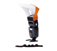 LumiQuest Flash Pocket Bouncer, Flash Diffuser with UltraStrap Bundle, Universal Classic Design for External Camera Flashes, Orange