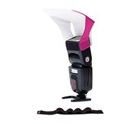 LumiQuest Flash Pocket Bouncer, Flash Diffuser with UltraStrap Bundle, Universal Classic Design for External Camera Flashes, Neon Pink