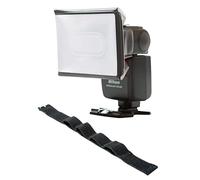 LumiQuest Mini SoftBox LQ-108S, Flash Diffuser & Light Softener, Universal Classic Design for External Camera Flashes, with UltraStrap