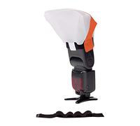 LumiQuest Ultrasoft Frosted Light Diffuser, Compact Light Modifier with UltraStrap Bundle, Universal Classic Design for External Camera Flashes, Neon Orange