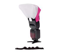 LumiQuest Ultrasoft Frosted Light Diffuser, Compact Light Modifier with UltraStrap Bundle, Universal Classic Design for External Camera Flashes, Neon Pink