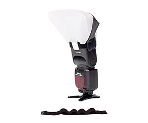 LumiQuest Ultrasoft Frosted Light Diffuser, Compact Light Modifier with UltraStrap Bundle, Universal Classic Design for External Camera Flashes, Black