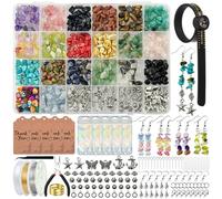 Lumirelle Jewelry Making Supplies Kit: 1200pcs Crystal Beads for Adults DIY Bracelet & Earring Making - Complete Craft Tools Set for Women Home Hobbyists