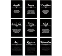 LUMIREX 9 Pcs Motivational Wall Art, Black and White Inspirational Quotes Wall Art for Room Decor Aesthetic, Canvas Wall Art Posters for Bedroom, Office, Gym, Living Room Decor 8x12 Inch Unframed