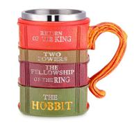 LUMIREX Fun Book Mug, 3D Stacked Books Cup with Stainless Steel Inner Layer & Insulated Resin Design, 300ml Capacity, for Book Lovers Gifts for Readers, Writers, Librarians as Desk Decor