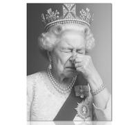 LUMIREX Funny Bathroom Wall Art, Humorous Queen Elizabeth Wall Decor, Bathroom Pictures Holding Her Nose Home Decoration for Home Office Bathroom Toilet Decor, 40x30cm/16x12in