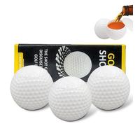 LUMIREX Golf Ball Shaped Shot Glasses - 3 Pcs White Plastic Shot Glasses with Lids, 2.2×2.2 Inches, Cute Golf Gifts for Golf Lovers, Stylish Tumbler Glasses with 1 Gift Box for Drinking