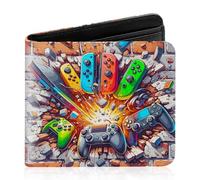 LUMIREX RFID Blocking Kids Wallet, Gaming Themed Boys Wallet with Card Holder, Pratical and Cool Gaming Gifts for Boys, Girls, Teens, Gamers