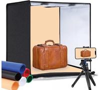 Lumiro Photo Studio Light Box, 168 LED Dimmable, CRI 95+, 6 Colour Backgrounds, 3200-5600K Portable/Dimmable Folding Shooting Tents for Toys/Jewelry/Watches/Cosmetics (40 cm x 40 cm)