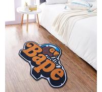 Lumirug Bape Rug Hypebeast Carpet Streetwear Decor for Sneaker Room Man Cave Bedroom Sneakerhead Nonslip Washable 100x150 Flat Surface Mat