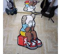 Lumirug Hypebeast Carpet Sneaker Rug Street Fashion Urban Style Men’s Bedroom Nonslip Washable Mat Sneakerhead Decor for Living Room Hype Fan Gift (Fabric Quality, 80 x 140 m)