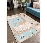 Lumirug Safari Desert Theme Rug Camel Print Boho Scandinavian Style Carpet for Kids Playroom Nursery Bedroom Living Room 60x90 Decorative Beige Chenille Mat