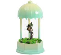LumiRuiss Forest Series Tree Mother Oil Rain Lamp - Gradient Green Sculptural Mood Light & Mossy Display Stand, Healing Nature Goddess Decor with Spirit Birds & Aroma Diffuser (Complete Set)