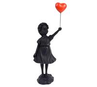 Lumiscent Flying Balloon Girl Figurine - Artwork Modern Sculpture | Girl With Balloon Statue | Resin Collectible Figurines Characters Balloon For Bedroom Living Room Study Room Studio Decorations