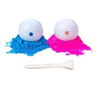 Lumiscent Golf Balls For Gender Reveal - Gender Reveal Golf Ball With Color Powder | Golf Ball Decorations | Golf Theme Exploding Ball Game | Blue & Pink Ball Reveals Baby Gender