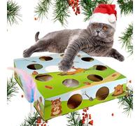 Lumiscent Indoor Cat Toys - Electric Cat Puzzle Toys | Automatic Cat Toy Feather Rotation In Multi Holes Maze | Interactive Toys | Fun Smart Teaser Toy For Indoor Cats Exercise Entertainment Hunting