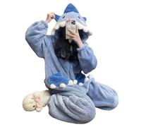 Lumiscent Shark Onesie, Shark Blanket Pajamas, Shark Sleeping Bag, For Girls Winter, Wearable Blanket For Adults, Kids, Multicolor