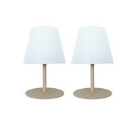 Lumisky Set of 2 Wireless LED Table Lamps Twins Cream H16cm