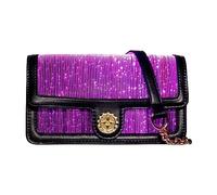 lumisonata LED Bags Light up Purse 7 Colors Festival Evening Clutch Luminous Crossbody Bag Glow Handbags Leather Shoulder Bag, Black 2