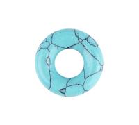 Lumisoul 3PCS 20mm Amethyst Ring Pendant, Polished Round Donut Gem Charm for Earrings Bracelet Necklace Jewelry Making Supplies, 20 mm, Stone, No Gemstone