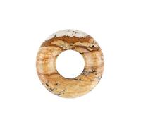 Lumisoul 3PCS 20mm Amethyst Ring Pendant, Polished Round Donut Gem Charm for Earrings Bracelet Necklace Jewelry Making Supplies, 20 mm, Stone, No Gemstone