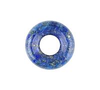 Lumisoul 3PCS 20mm Amethyst Ring Pendant, Polished Round Donut Gem Charm for Earrings Bracelet Necklace Jewelry Making Supplies, 20 mm, Stone, No Gemstone