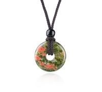 Lumisoul 3PCS Round Carved Agate Pendant Set for DIY Jewelry Making, Smooth Polished Circular Donut Shape Bead with Approx 20×20×5mm Size, Versatile Craft Supply for Necklaces Bracelets and Creative