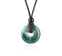 Lumisoul 3PCS Round Carved Agate Pendant Set for DIY Jewelry Making, Smooth Polished Circular Donut Shape Bead with Approx 20×20×5mm Size, Versatile Craft Supply for Necklaces Bracelets and Creative