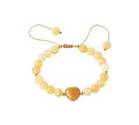 Lumisoul adjustable beaded bracelet with 8mm round crystal and agate beads featuring a 1.5cm heart charm, handcrafted accessory for daily wear, gifting, meditation, layering, and creative styling, 8