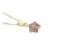 Lumisoul five-point star pendant crafted from polished crystal agate stone, minimalist carved star charm for DIY jewelry making, small lightweight accessory for necklaces bracelets crafts, 12 MM