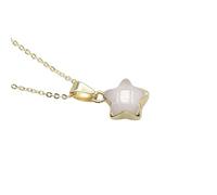 Lumisoul five-point star pendant crafted from polished crystal agate stone, minimalist carved star charm for DIY jewelry making, small lightweight accessory for necklaces bracelets crafts, 12 MM