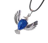 Lumisoul Hand-Carved Peace Dove Pendant - Minimalist Crystal Bird Charm with Multiple Material Options, Simple Everyday Necklace for Meaningful Styling and Gentle Decorative Wear, 3.8 * 3.8 MM