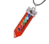 Lumisoul Seven-Color Crystal Agate Sword Pendant with Layered Tones, Hand-Finished Blade Shape Design for Jewelry Making, Collecting, Creative Accessories, Desktop Display, and Meaningful Gift Craft
