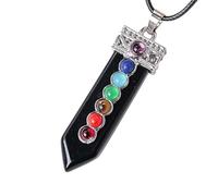 Lumisoul Seven-Color Crystal Agate Sword Pendant with Layered Tones, Hand-Finished Blade Shape Design for Jewelry Making, Collecting, Creative Accessories, Desktop Display, and Meaningful Gift Craft