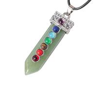 Lumisoul Seven-Color Crystal Agate Sword Pendant with Layered Tones, Hand-Finished Blade Shape Design for Jewelry Making, Collecting, Creative Accessories, Desktop Display, and Meaningful Gift Craft