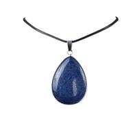 Lumisoul teardrop-shaped stone pendant with metal bezel, polished crystal agate craftsmanship for DIY jewelry making, smooth water-drop profile accessory for necklaces, bracelets and creative handmade